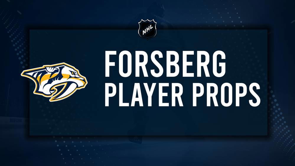 Filip Forsberg Player Prop Bets for the Predators vs. Senators Game - February 3